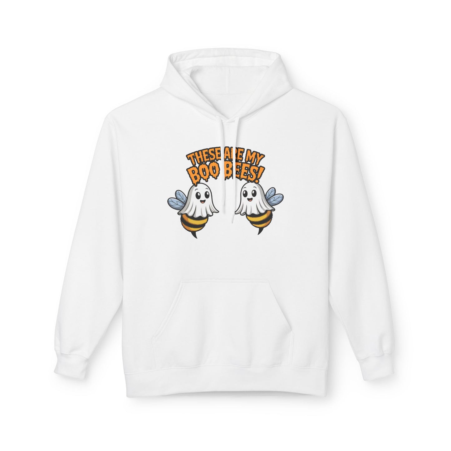 Halloween Ghosts Boo Bees Hoodie, Funny Halloween Sweatshirt, Unisex Fleece Hoodie, Cute Ghost Hoodie, Halloween Gift Idea