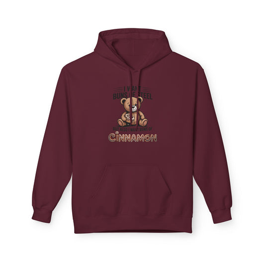 Cinnamon Bun Bear Hoodie, Cozy Unisex Pullover, Gift for Animal Lovers, Cute Fall Apparel, Funny Sweatshirt for Cinnamon Lovers