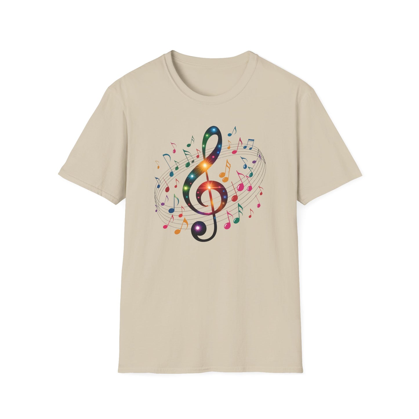 Musical Vibes T-Shirt, Softstyle Tee for Music Lovers, Gifts for Musicians, Concert Wear, Casual Outfits, Music Festival Apparel