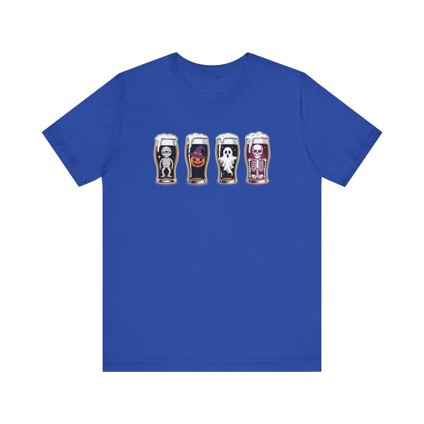Spooky Beer Sampler Tee, Halloween Shirt, Unisex Halloween Tops, Graphic T-Shirt for Fall, Cute Ghost Shirt
