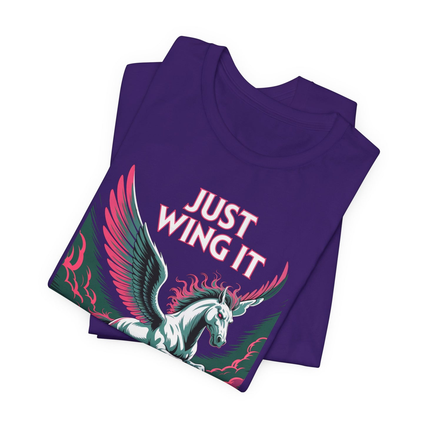 Just Wing It Pink Pegasus Shirt Lightning Clash of the Titans Mythical Horse