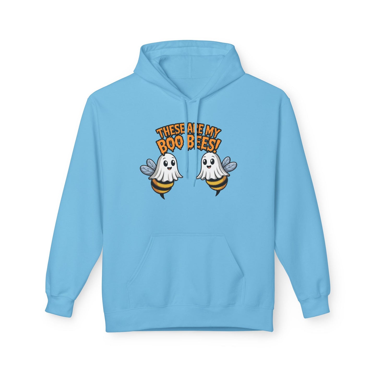 Halloween Ghosts Boo Bees Hoodie, Funny Halloween Sweatshirt, Unisex Fleece Hoodie, Cute Ghost Hoodie, Halloween Gift Idea