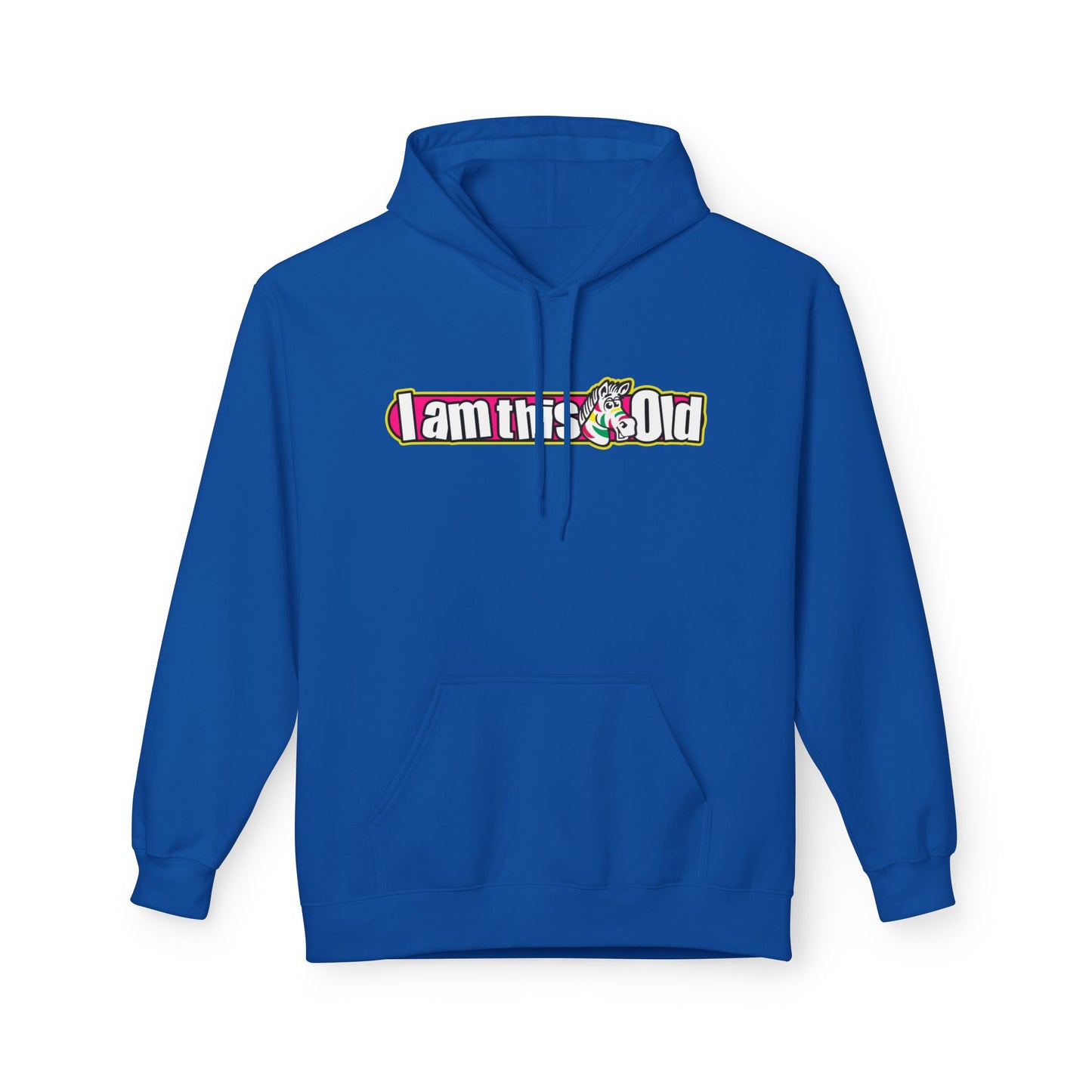 I am This Old Fruit Stripes Hoodie, Unisex Fleece Gift for Friends, Celebrate Aging, Comfy Casual Wear, Perfect for Parties, Humor Apparel