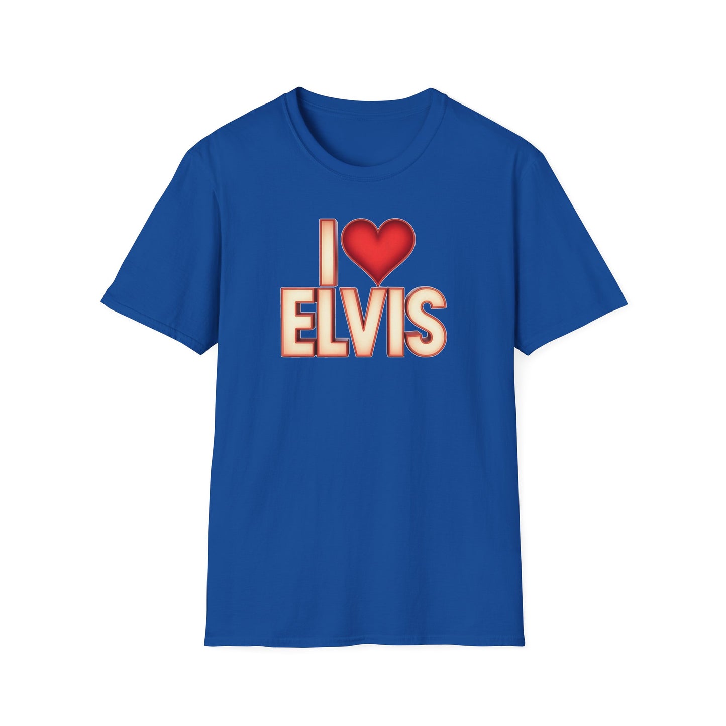 I Love Elvis Unisex T-Shirt - Retro Music Lover Tee, Gifts for Elvis Fans, Vintage Style Shirt, Rock and Roll Apparel
