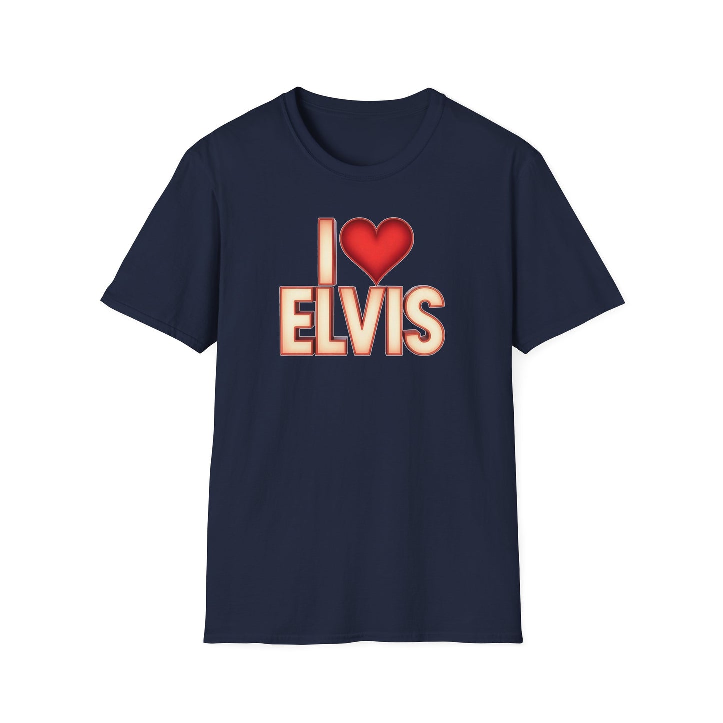 I Love Elvis Unisex T-Shirt - Retro Music Lover Tee, Gifts for Elvis Fans, Vintage Style Shirt, Rock and Roll Apparel