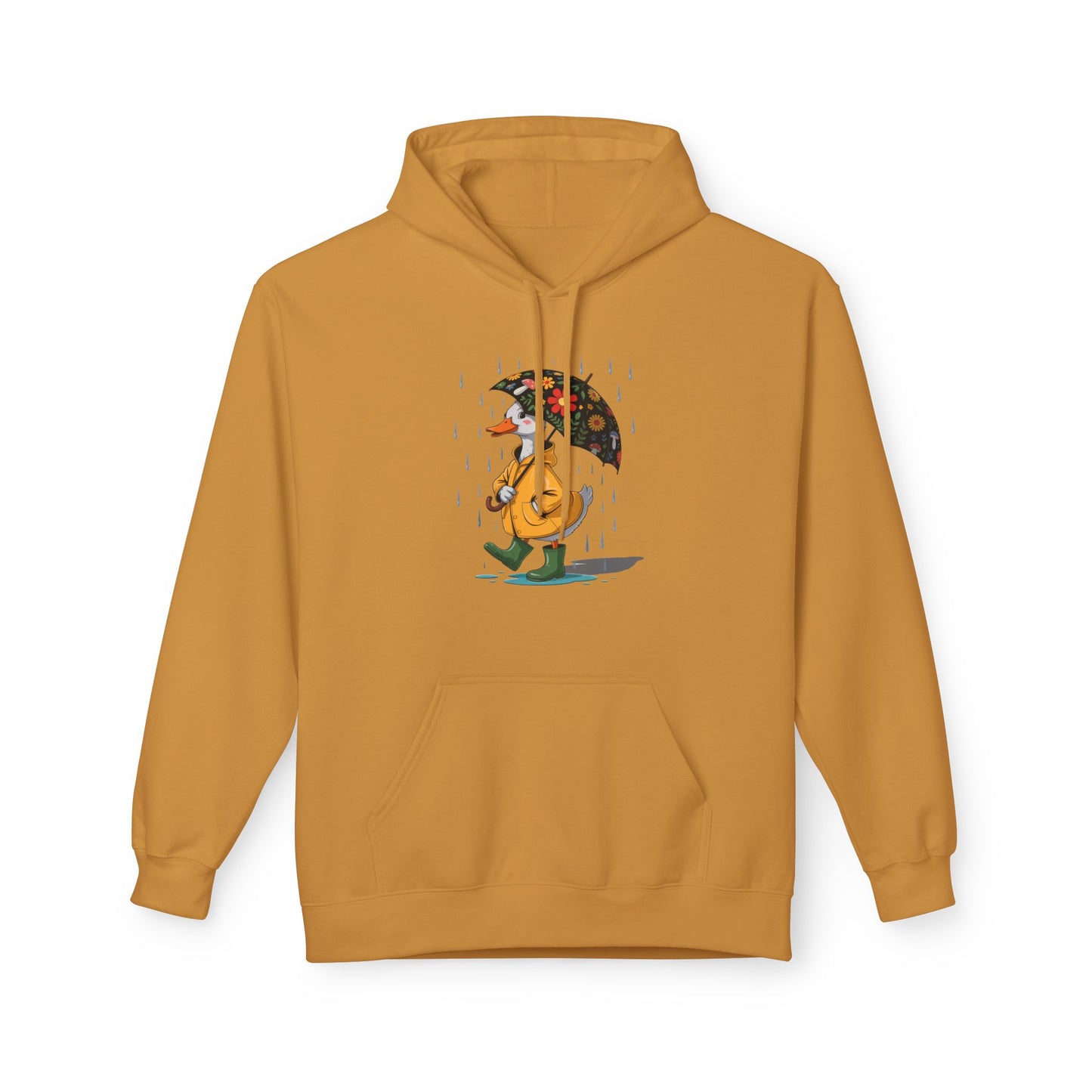 Silly Goose Rainy Day Hoodie - Unisex Softstyle Fleece, Cozy Gift for Music Lovers, Fun Umbrella Design, Perfect for Fall