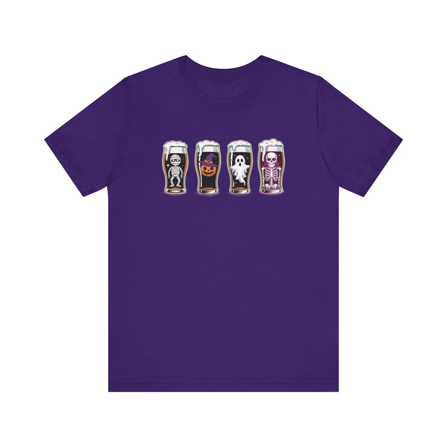 Spooky Beer Sampler Tee, Halloween Shirt, Unisex Halloween Tops, Graphic T-Shirt for Fall, Cute Ghost Shirt