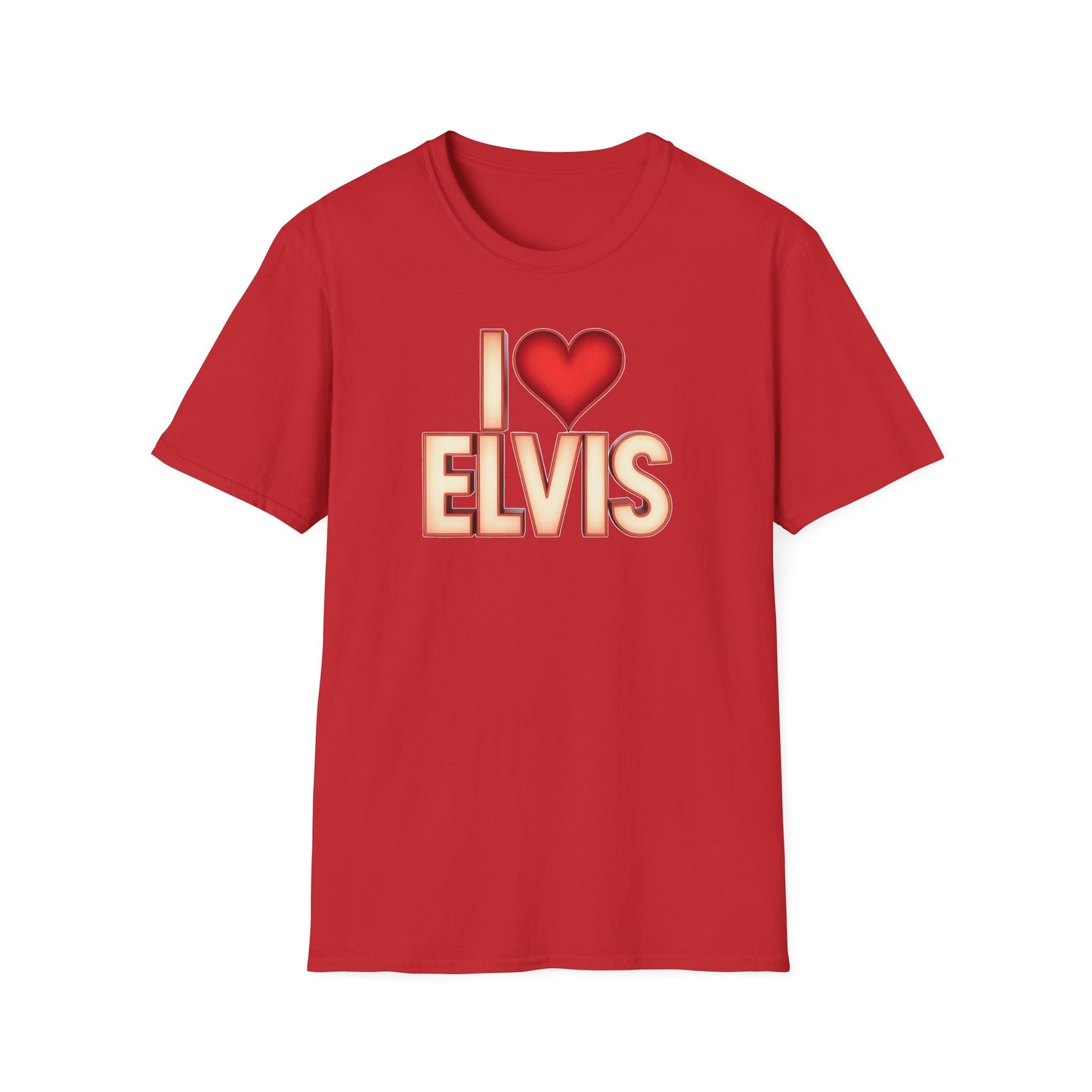 I Love Elvis Unisex T-Shirt - Retro Music Lover Tee, Gifts for Elvis Fans, Vintage Style Shirt, Rock and Roll Apparel