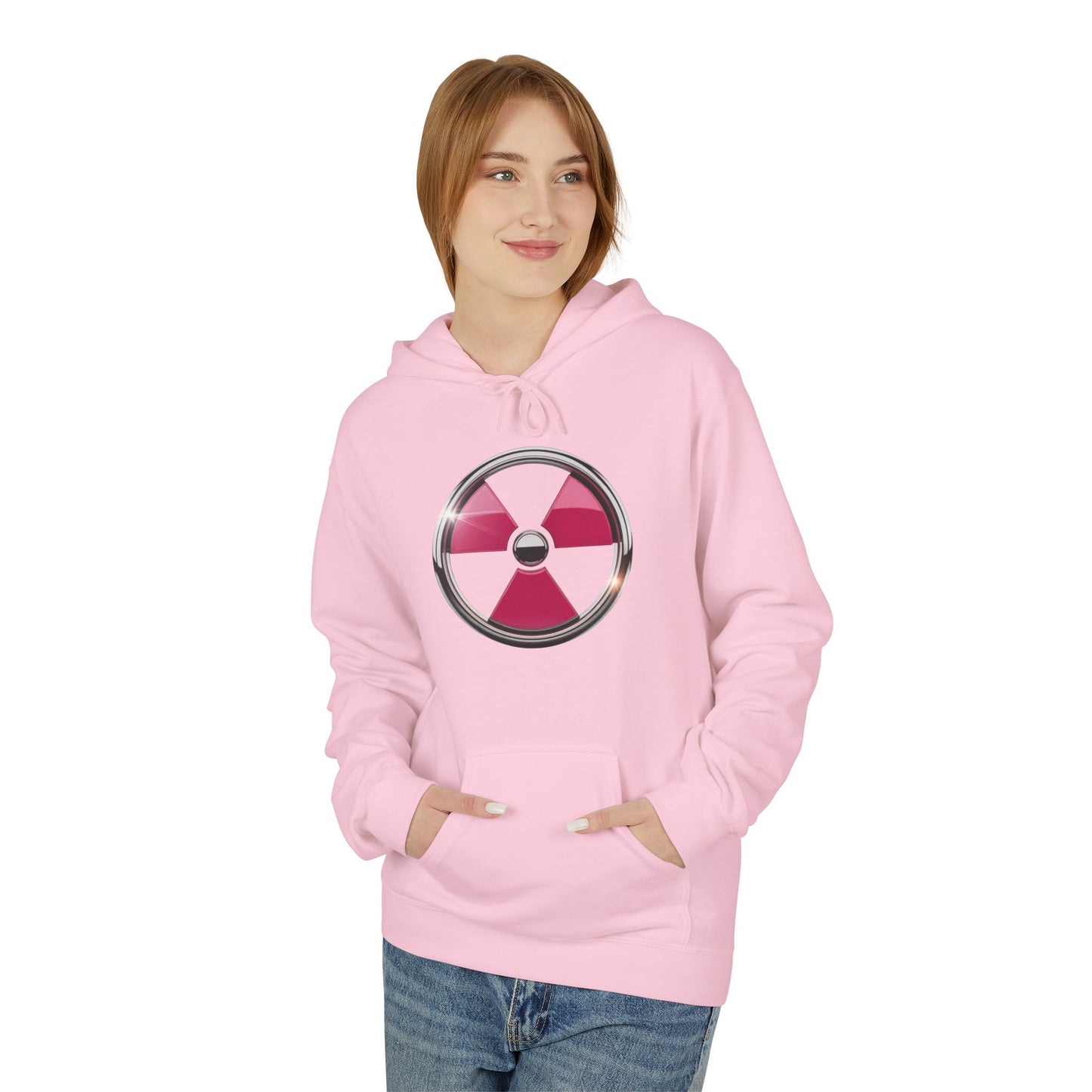 Radiation Warning Hoodie, Unisex Fleece Pullover, Gamers Apparel, Gift for Science Lovers, Eco-Friendly Fashion, Comfortable Streetwear