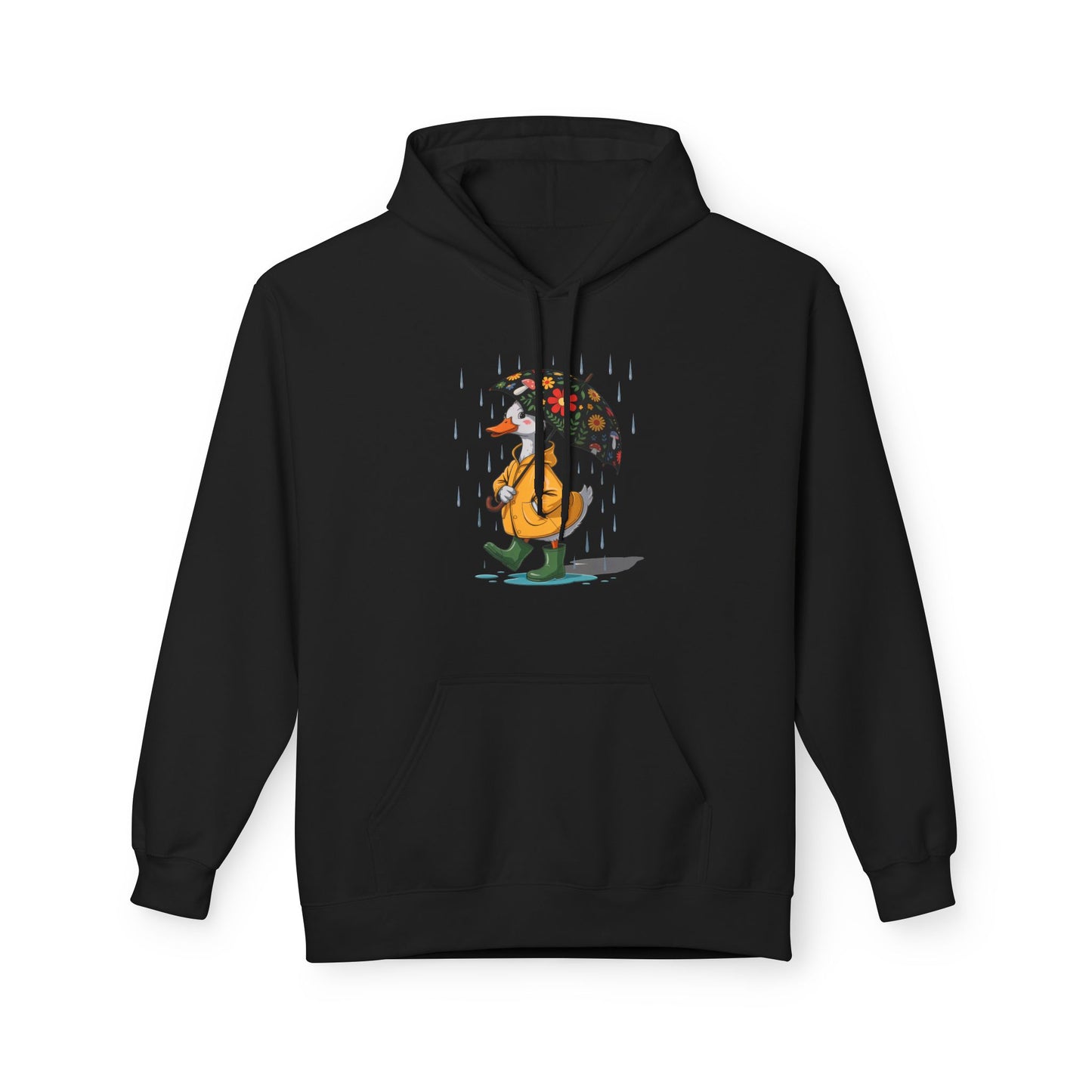 Silly Goose Rainy Day Hoodie - Unisex Softstyle Fleece, Cozy Gift for Music Lovers, Fun Umbrella Design, Perfect for Fall
