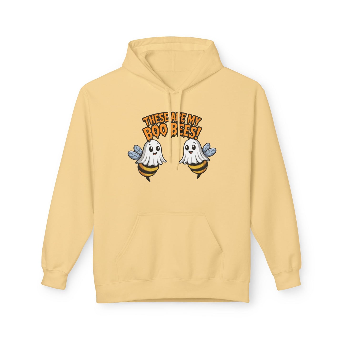 Halloween Ghosts Boo Bees Hoodie, Funny Halloween Sweatshirt, Unisex Fleece Hoodie, Cute Ghost Hoodie, Halloween Gift Idea