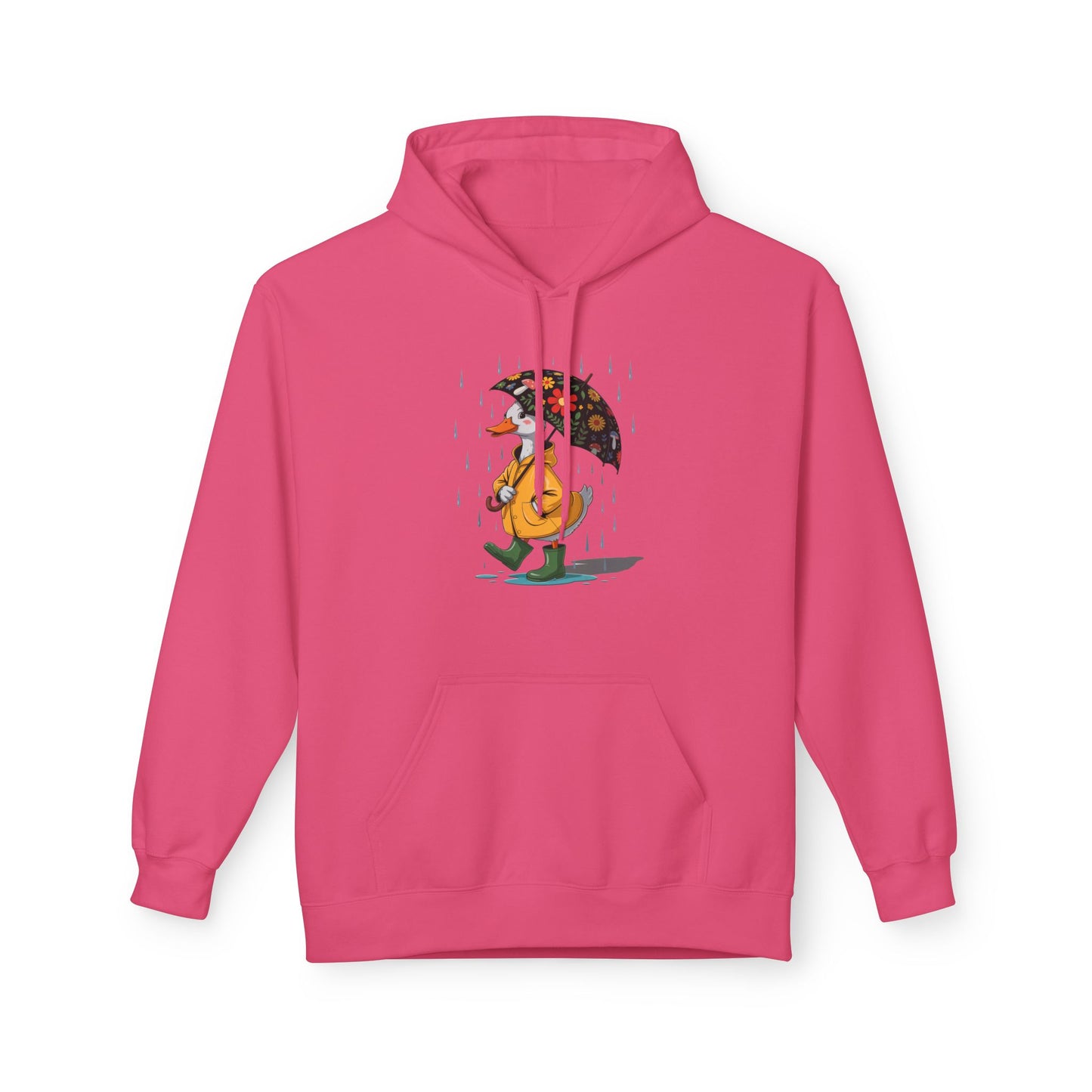 Silly Goose Rainy Day Hoodie - Unisex Softstyle Fleece, Cozy Gift for Music Lovers, Fun Umbrella Design, Perfect for Fall