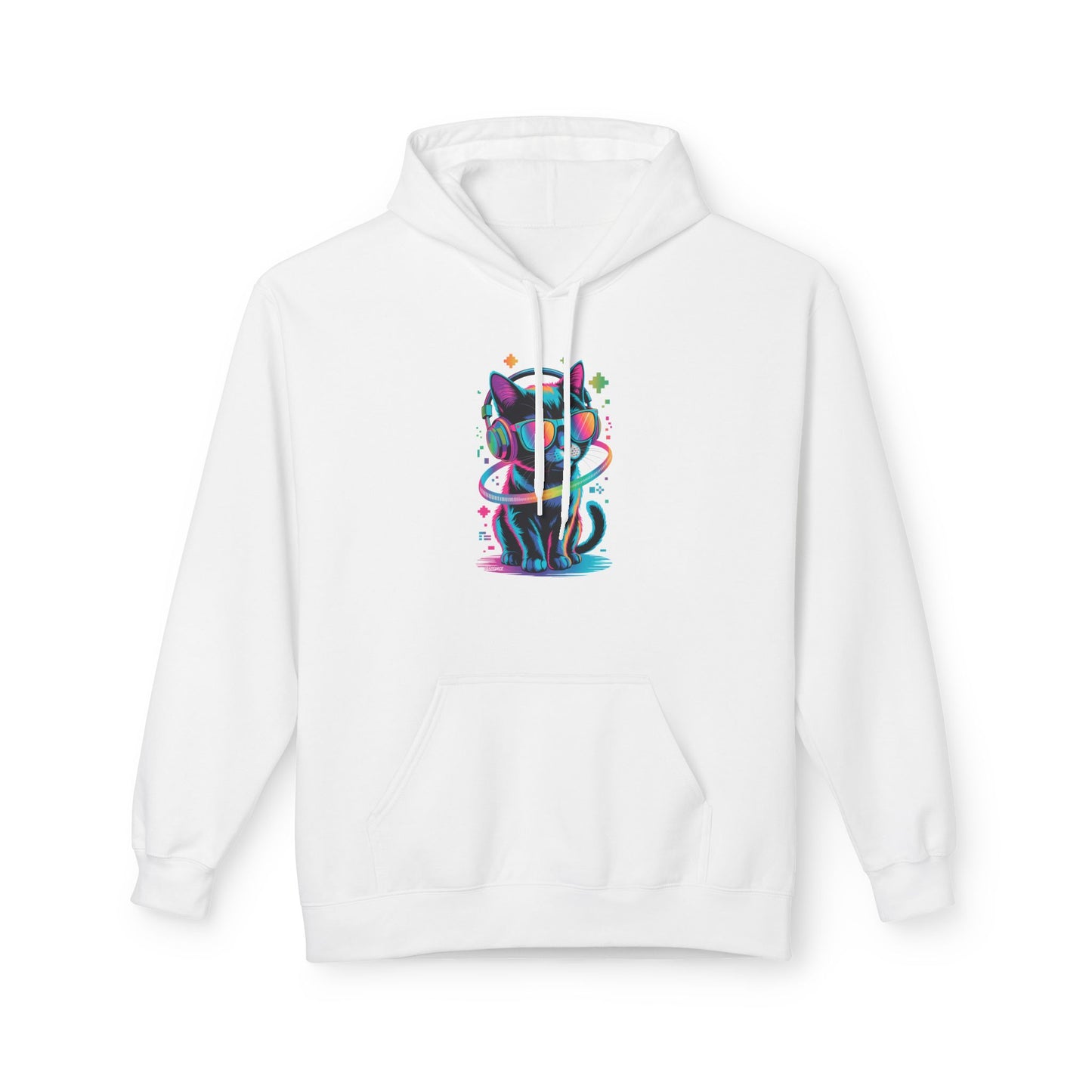 DJ Kitty Beats Hoodie, Cozy Casual Wear, Gifts for Cat Lovers, Graphic Hoodie, Comfortable Unisex Sweatshirt