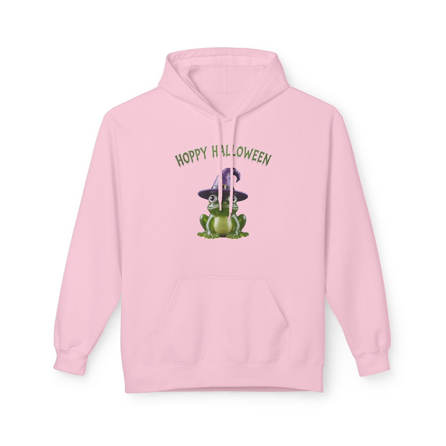Hoppy Halloween Frog Hoodie, Cozy Unisex Fleece, Perfect for Fall Celebrations, Fun October Apparel, Hoppy Halloween Gift