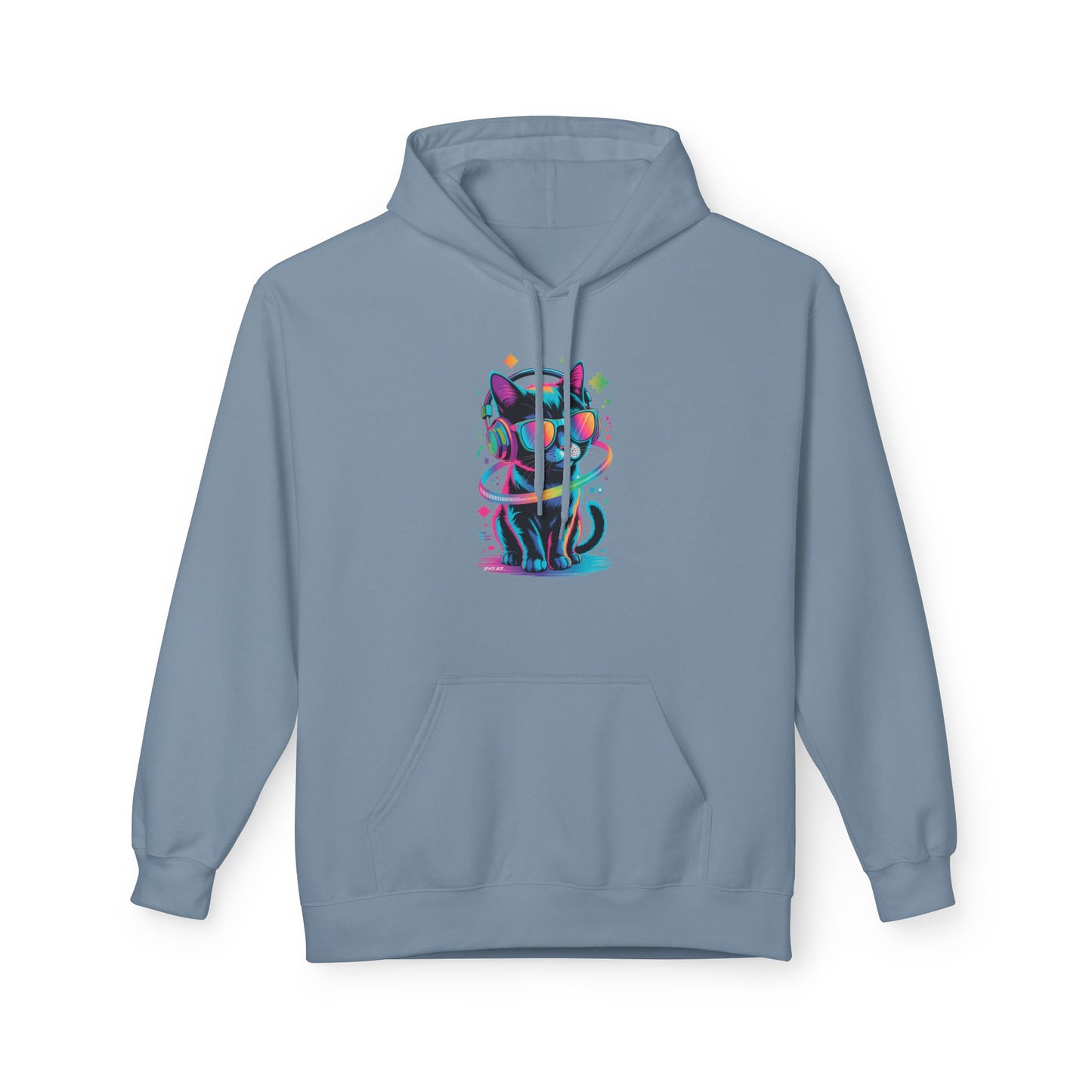 DJ Kitty Beats Hoodie, Cozy Casual Wear, Gifts for Cat Lovers, Graphic Hoodie, Comfortable Unisex Sweatshirt