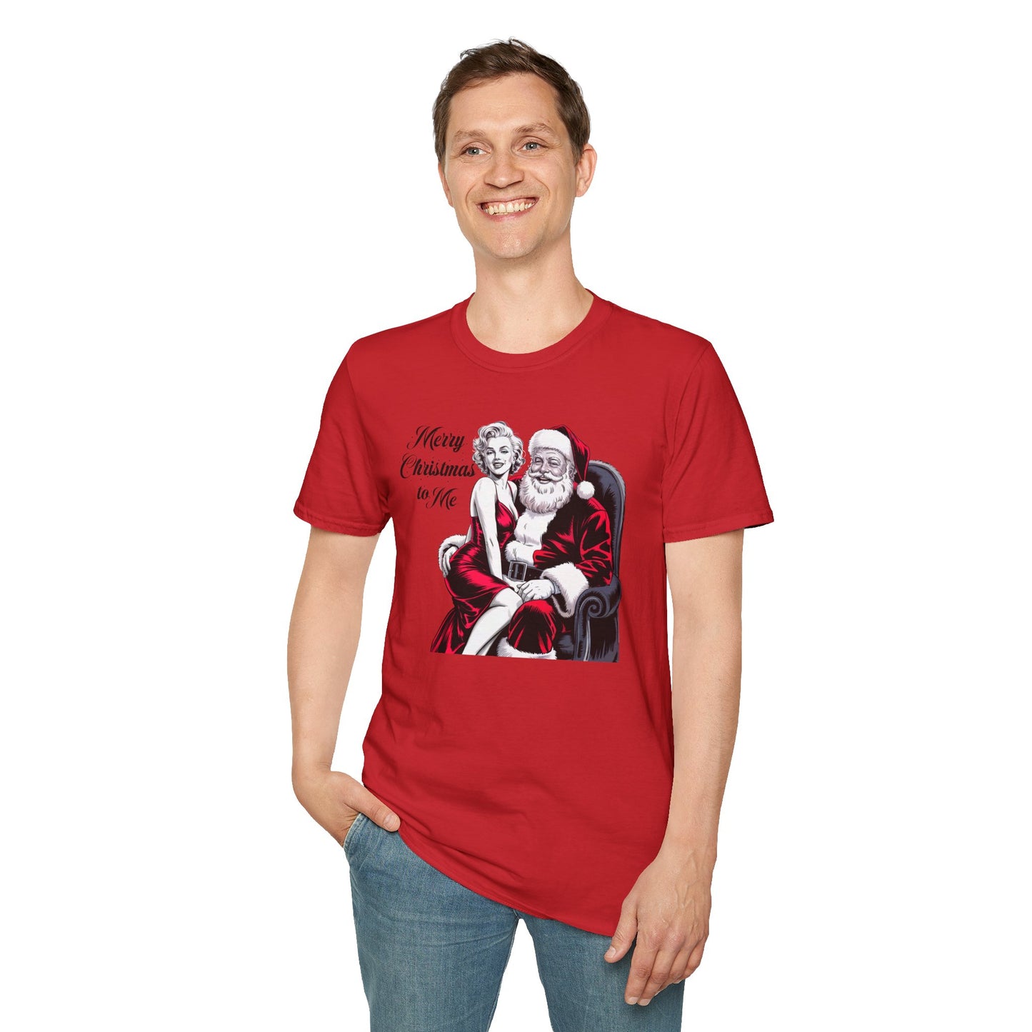 Monroe Christmas T-Shirt, Santa Graphic Tee, Holiday Apparel, Gift for Him/Her, Fun Xmas Top