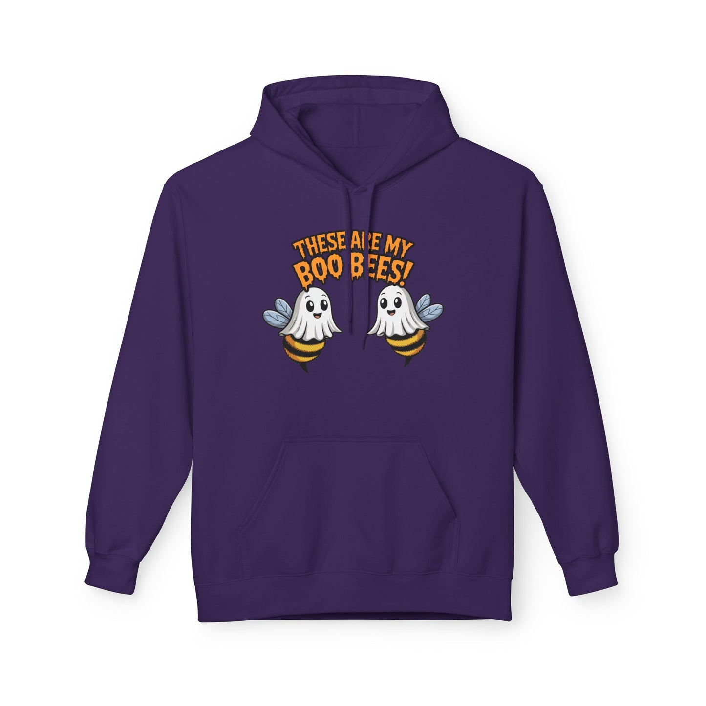 Halloween Ghosts Boo Bees Hoodie, Funny Halloween Sweatshirt, Unisex Fleece Hoodie, Cute Ghost Hoodie, Halloween Gift Idea