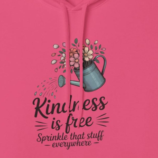 Kindness is Free Hoodie, Cozy Gift for Garden Lovers, Unisex Hoodie for Spring, Inspirational Apparel, Perfect for Earth Day