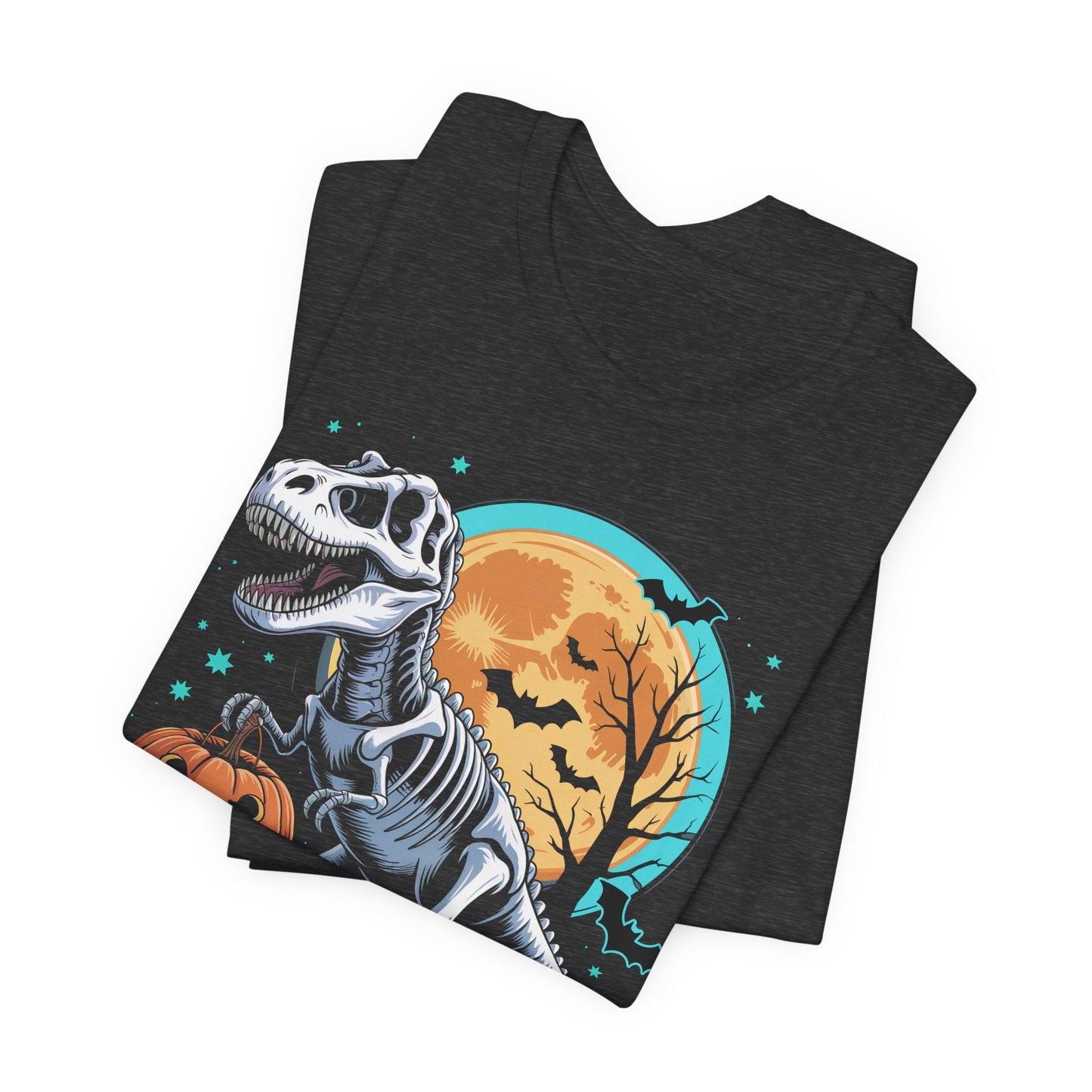 Halloween Dinosaur Tee, Spooky Shirt, Unisex Graphic Tee, Halloween Costume Top, Kids & Adult Shirt, Trick-or-Treat T-Shirt