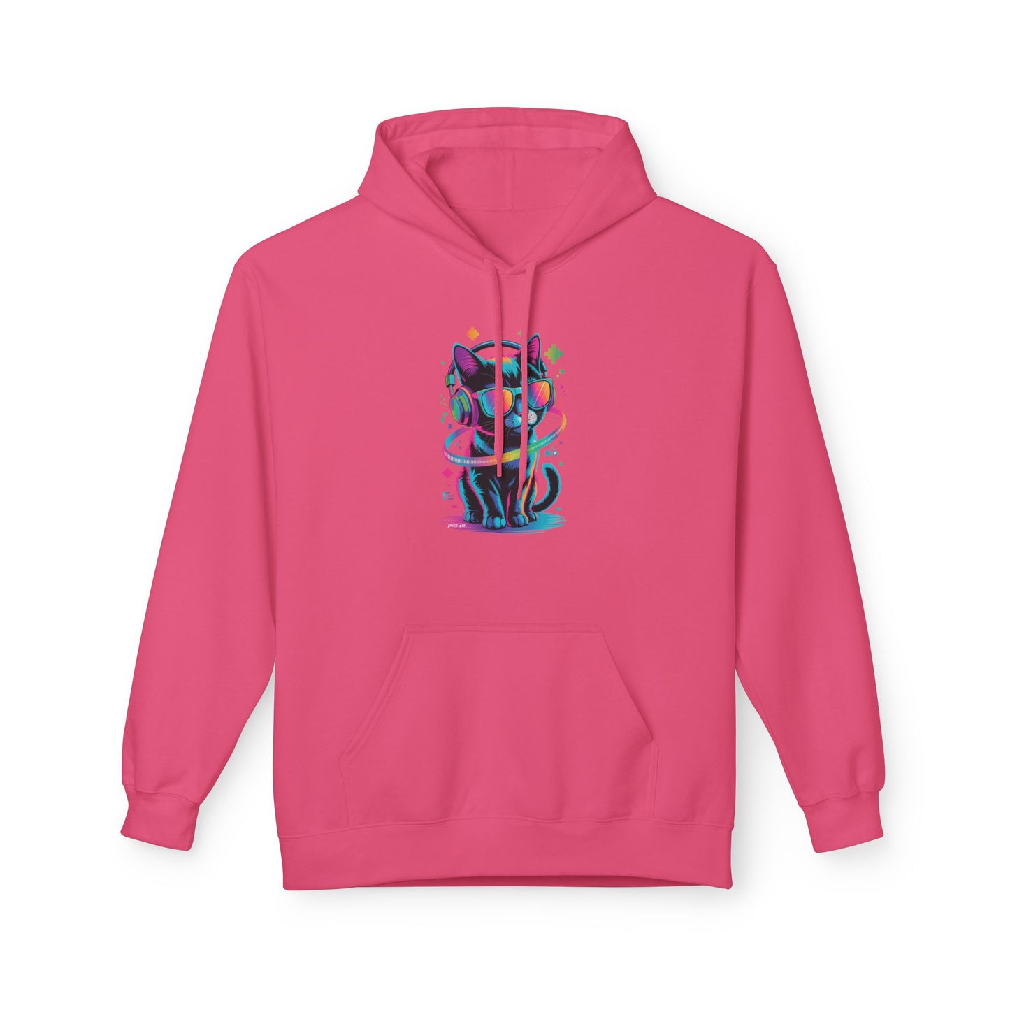 DJ Kitty Beats Hoodie, Cozy Casual Wear, Gifts for Cat Lovers, Graphic Hoodie, Comfortable Unisex Sweatshirt