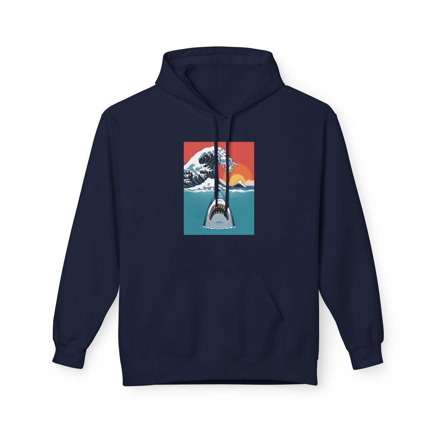 The Wave Jaws Hoodie, Unisex Warm Casual Wear, Beach Lover Gift, Nature-Inspired Apparel, Perfect for Summer, Relaxing Vibes
