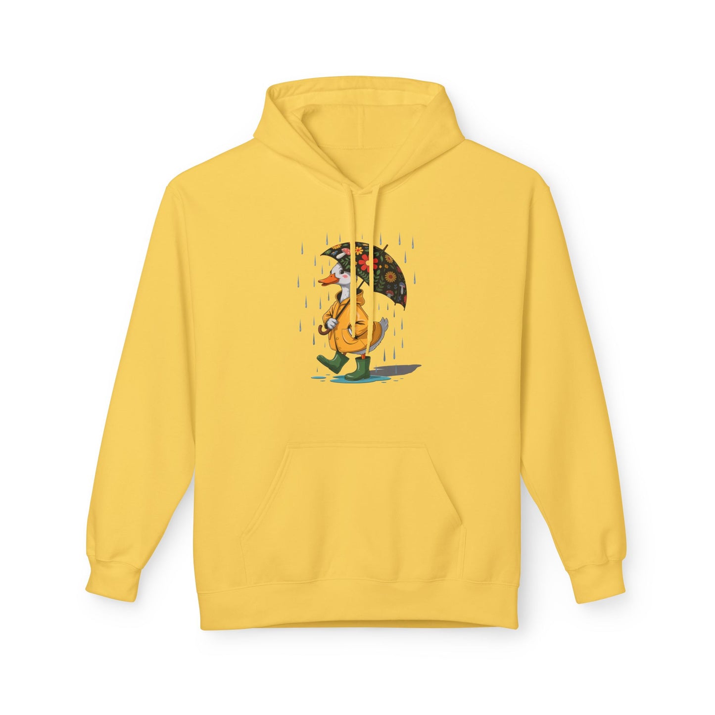 Silly Goose Rainy Day Hoodie - Unisex Softstyle Fleece, Cozy Gift for Music Lovers, Fun Umbrella Design, Perfect for Fall