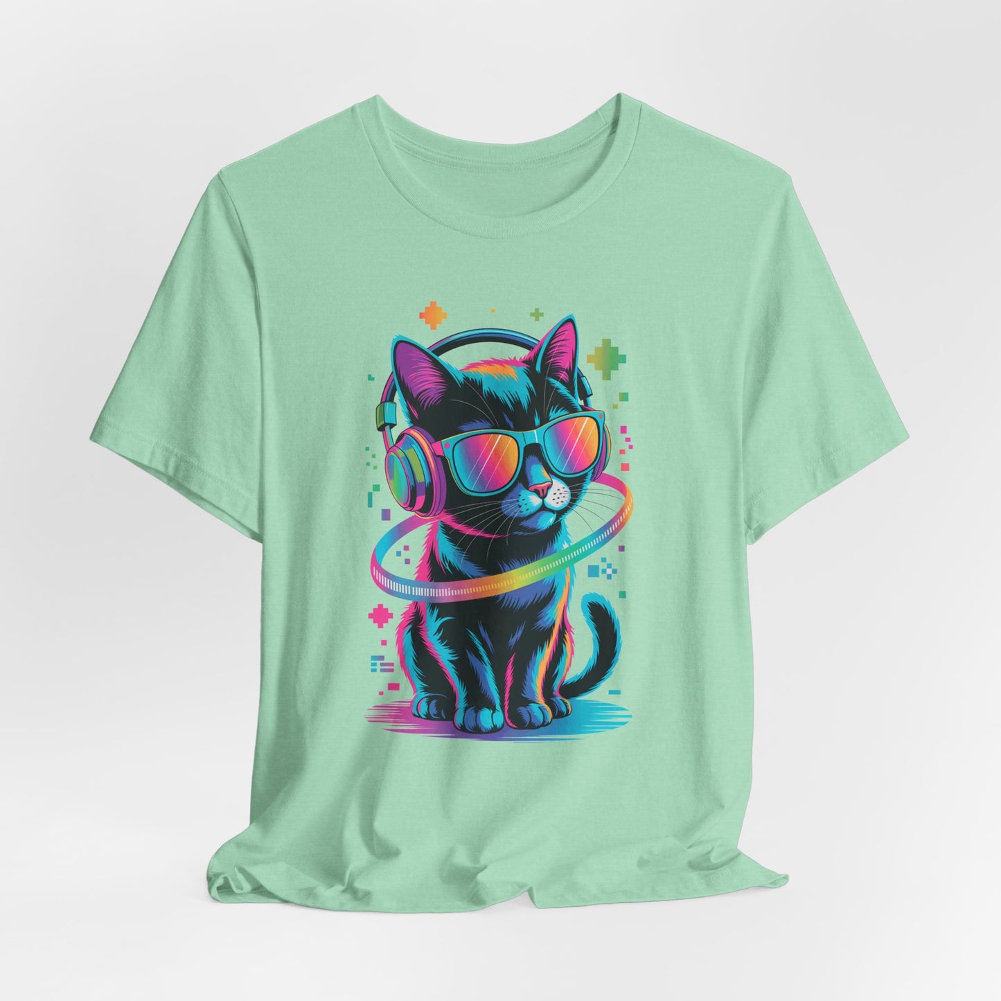 DJ Kitty Beats T-Shirt Music Headphones Cat Beat Vibes