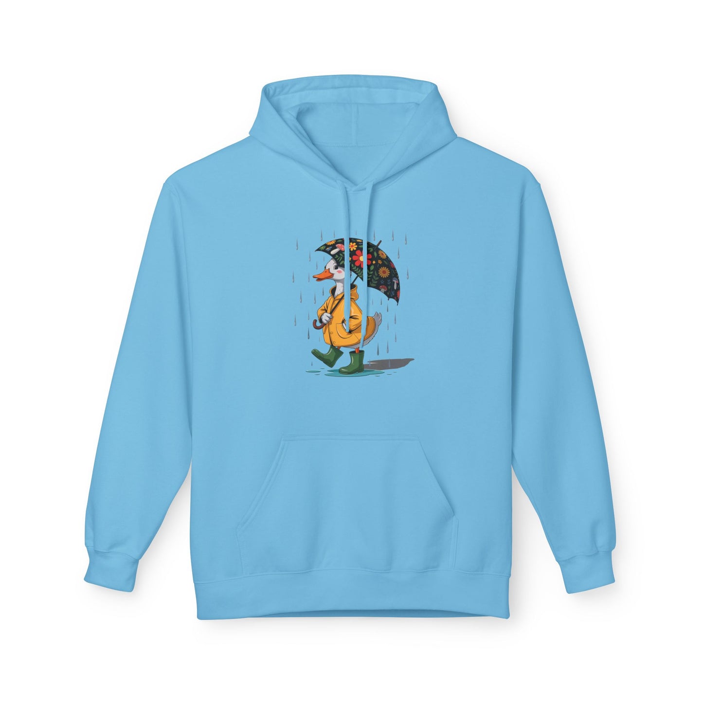 Silly Goose Rainy Day Hoodie - Unisex Softstyle Fleece, Cozy Gift for Music Lovers, Fun Umbrella Design, Perfect for Fall