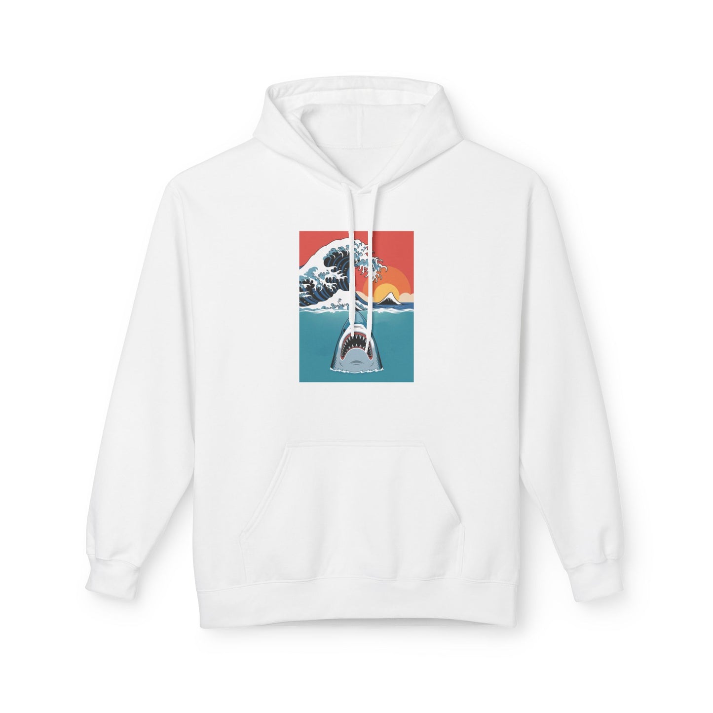 The Wave Jaws Hoodie, Unisex Warm Casual Wear, Beach Lover Gift, Nature-Inspired Apparel, Perfect for Summer, Relaxing Vibes