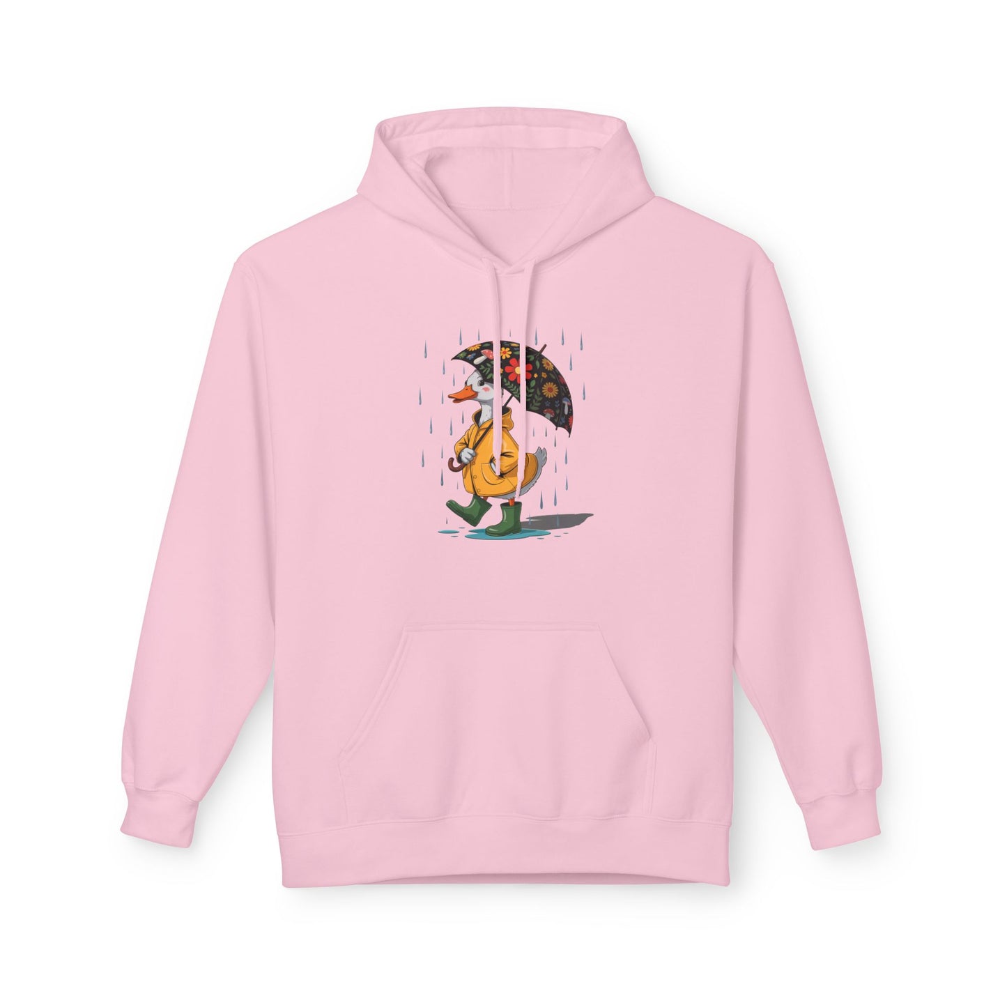 Silly Goose Rainy Day Hoodie - Unisex Softstyle Fleece, Cozy Gift for Music Lovers, Fun Umbrella Design, Perfect for Fall