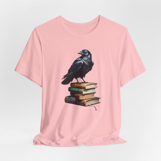 Raven T-Shirt Books Edgar Allan Poe Dark Fantasy