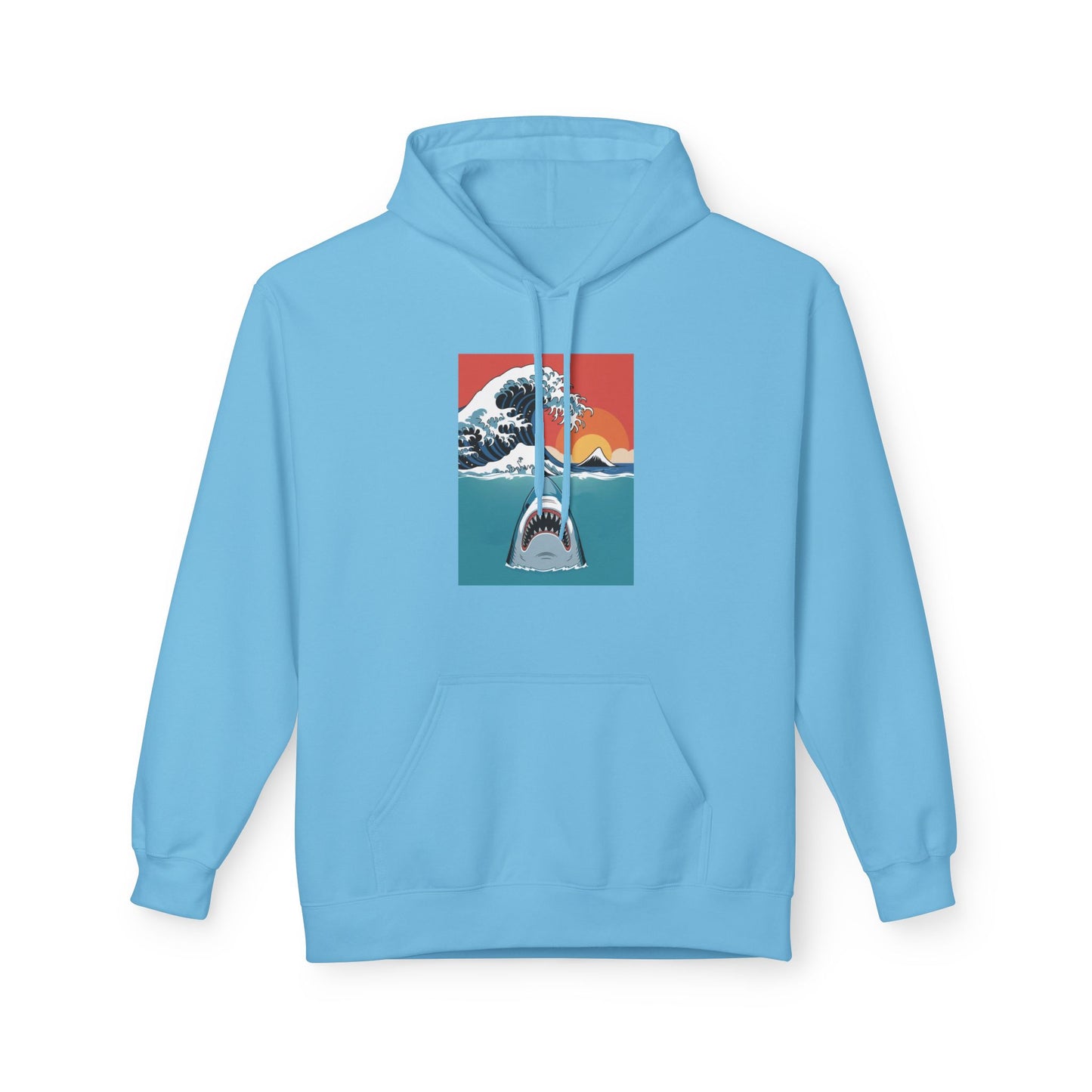 The Wave Jaws Hoodie, Unisex Warm Casual Wear, Beach Lover Gift, Nature-Inspired Apparel, Perfect for Summer, Relaxing Vibes