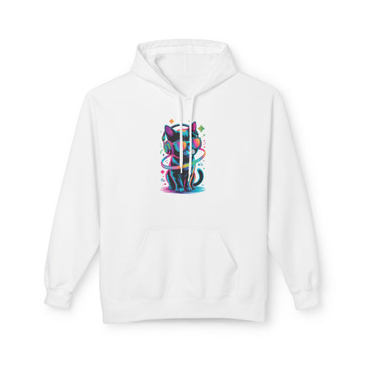 DJ Kitty Beats Hoodie, Cozy Casual Wear, Gifts for Cat Lovers, Graphic Hoodie, Comfortable Unisex Sweatshirt