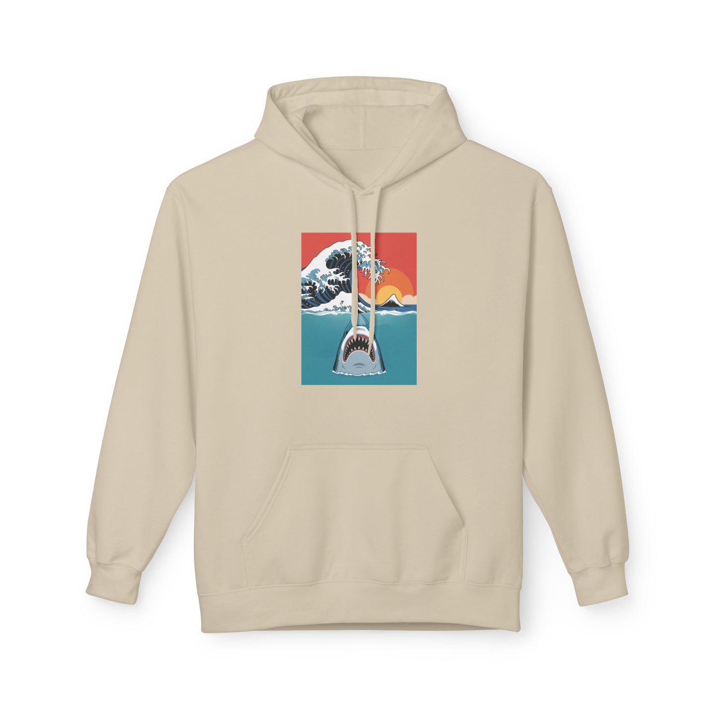 The Wave Jaws Hoodie, Unisex Warm Casual Wear, Beach Lover Gift, Nature-Inspired Apparel, Perfect for Summer, Relaxing Vibes