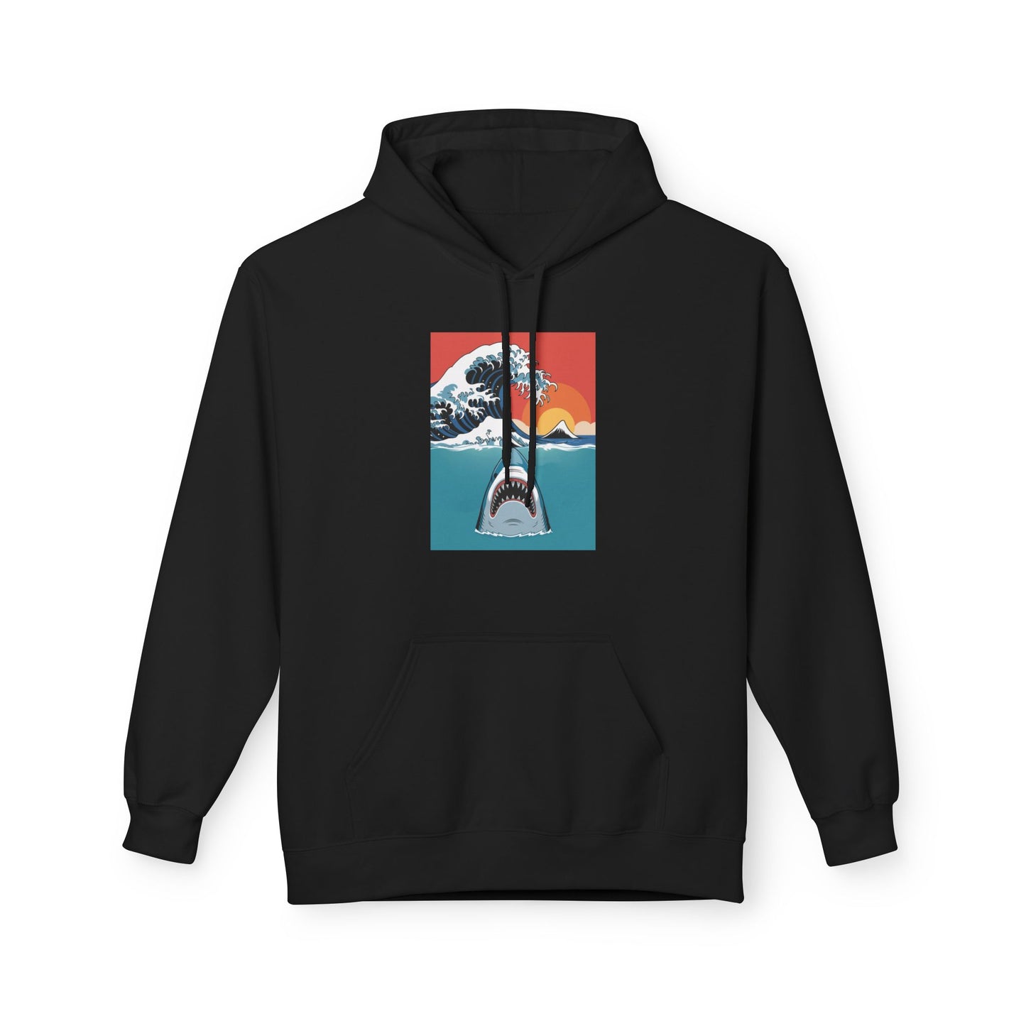 The Wave Jaws Hoodie, Unisex Warm Casual Wear, Beach Lover Gift, Nature-Inspired Apparel, Perfect for Summer, Relaxing Vibes