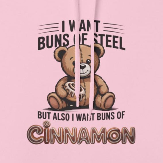Cinnamon Bun Bear Hoodie, Cozy Unisex Pullover, Gift for Animal Lovers, Cute Fall Apparel, Funny Sweatshirt for Cinnamon Lovers