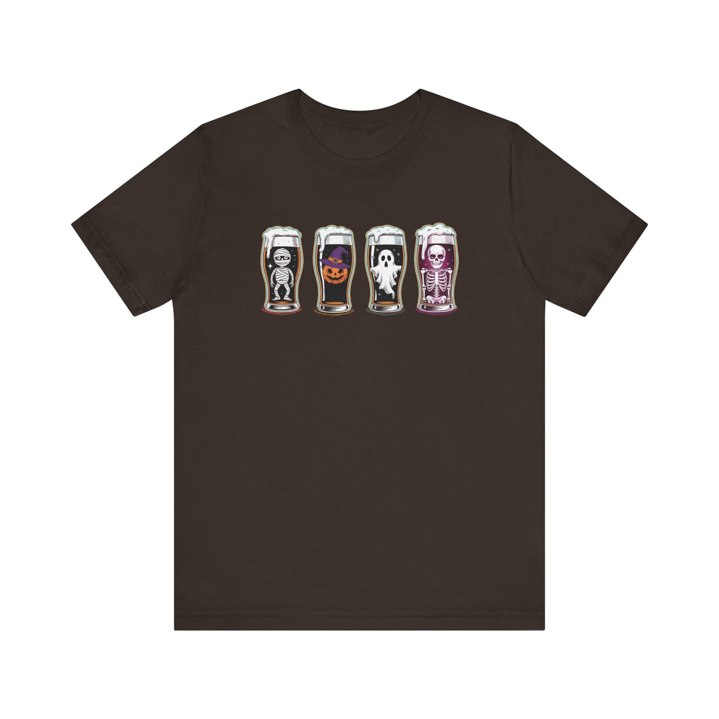 Spooky Beer Sampler Tee, Halloween Shirt, Unisex Halloween Tops, Graphic T-Shirt for Fall, Cute Ghost Shirt