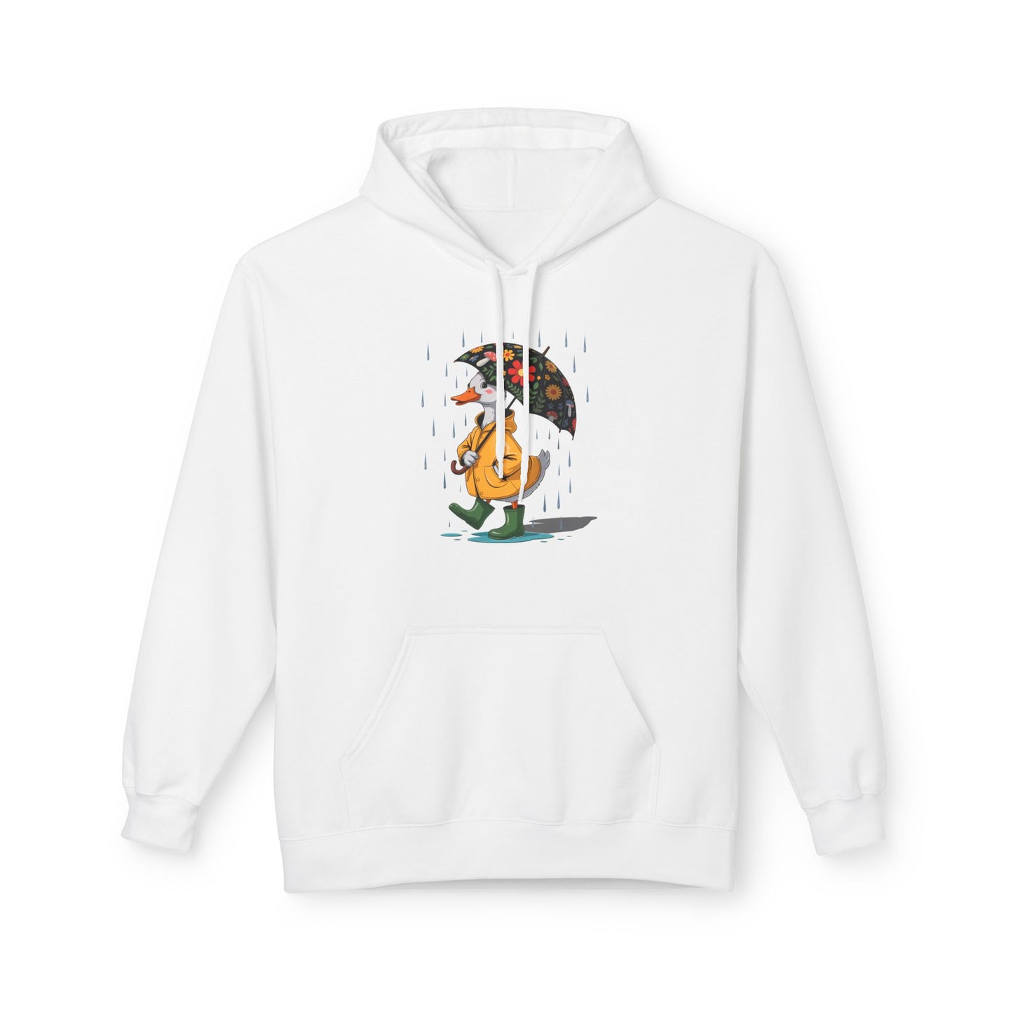 Silly Goose Rainy Day Hoodie - Unisex Softstyle Fleece, Cozy Gift for Music Lovers, Fun Umbrella Design, Perfect for Fall