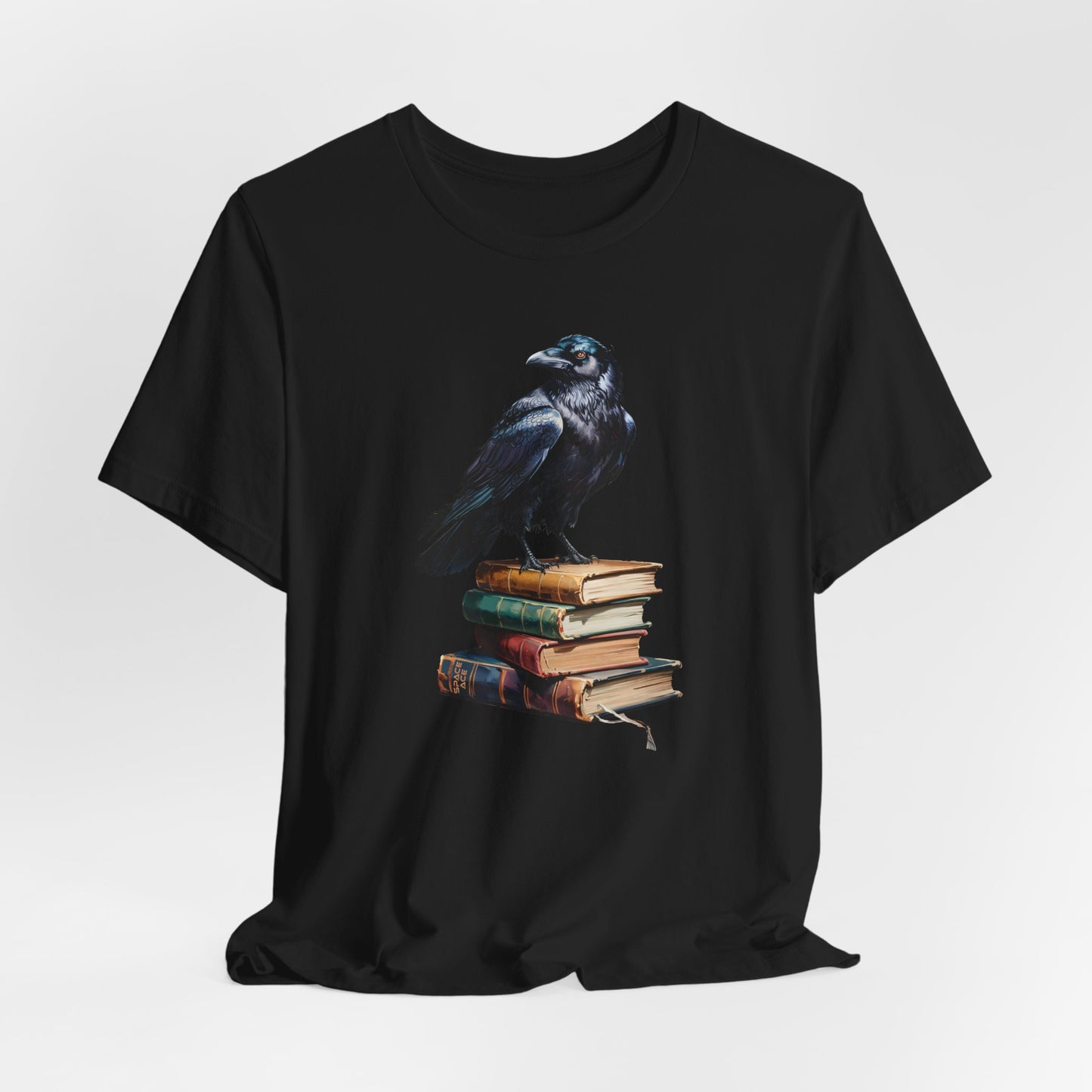 Raven T-Shirt Books Edgar Allan Poe Dark Fantasy