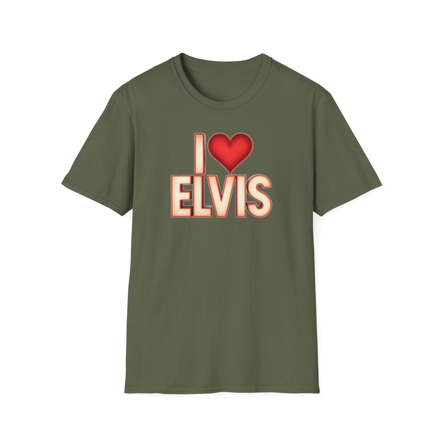 I Love Elvis Unisex T-Shirt - Retro Music Lover Tee, Gifts for Elvis Fans, Vintage Style Shirt, Rock and Roll Apparel