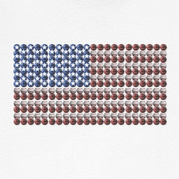 American Baseball Flag Premium Cotton Tee