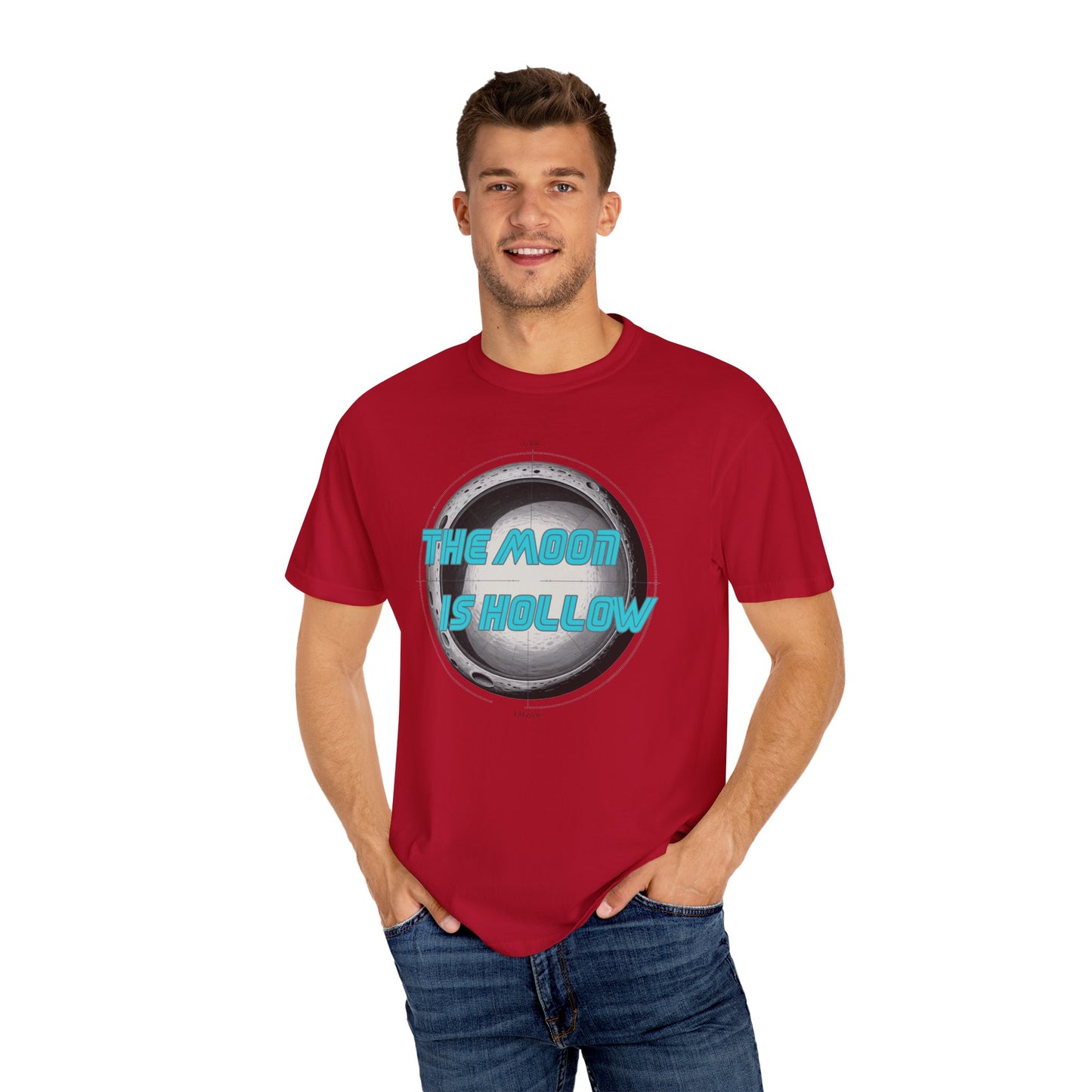 The Moon Is Hollow Tshirt Retro Sci Fi Moon Graphic