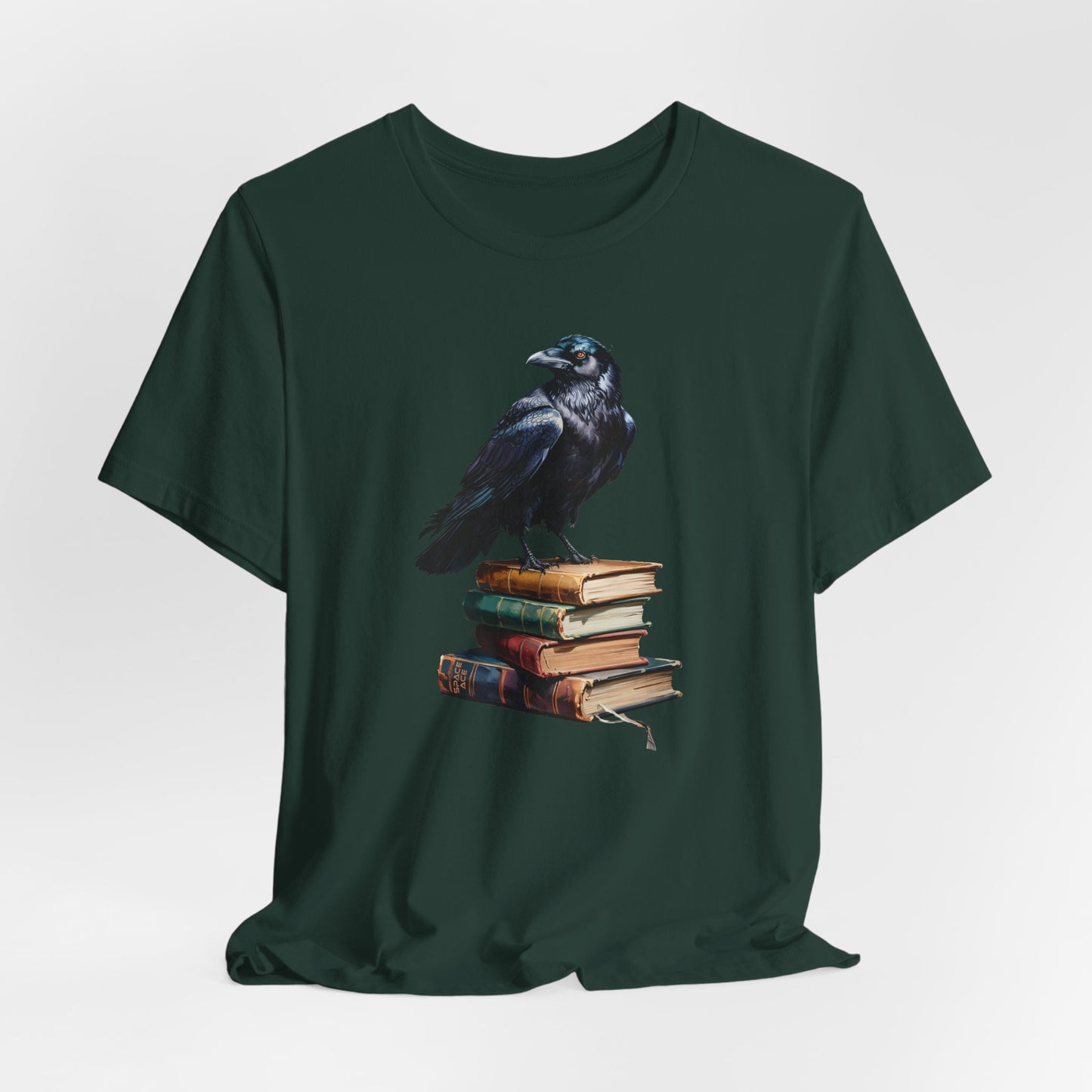 Raven T-Shirt Books Edgar Allan Poe Dark Fantasy