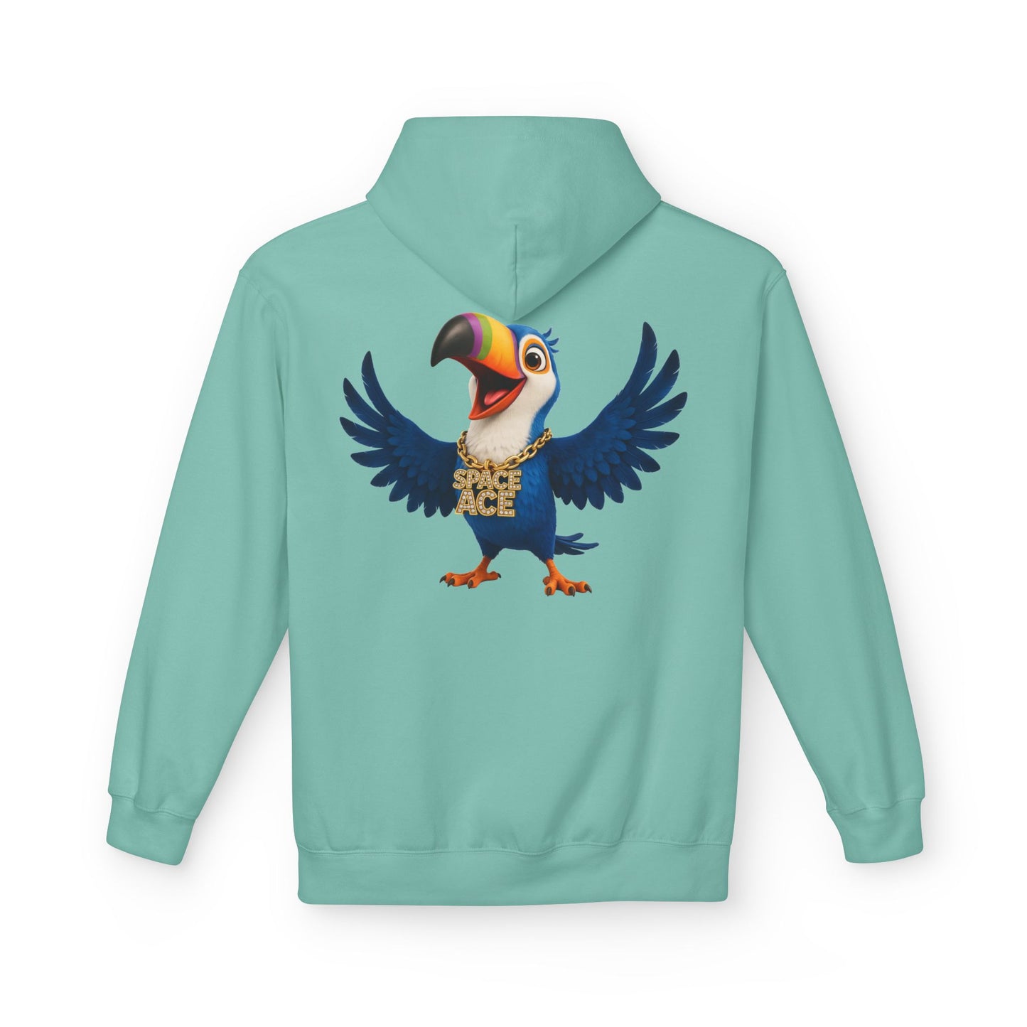 Space Ace Toucan Doug Hoodie — General Crunch Cartoon Pullover
