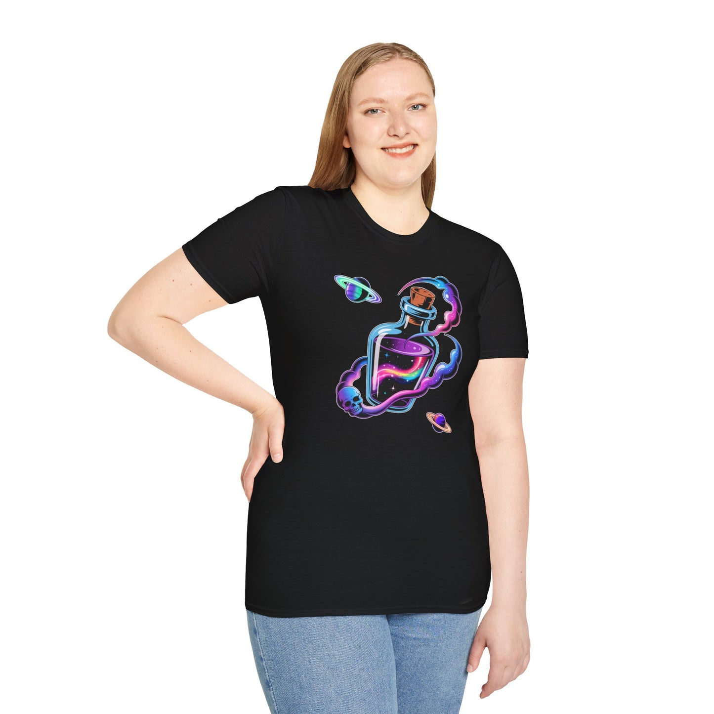 Galactic Potion T-Shirt, Cosmic Tee, Space Shirt, Gift for Astronomers, Science Lovers, Boho Style Apparel