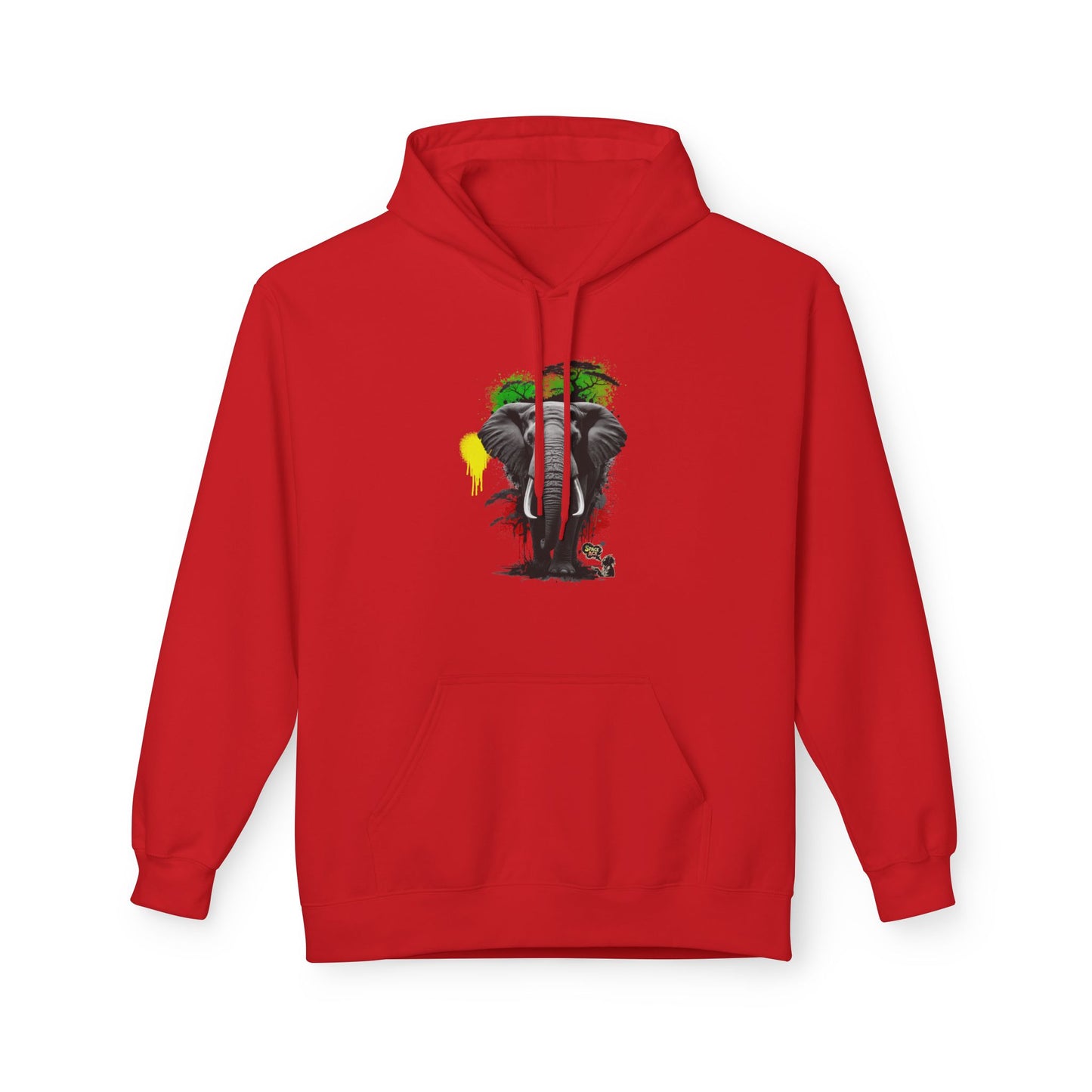 Elephant Paint Splash Hoodie — African Elephant Art Pullover