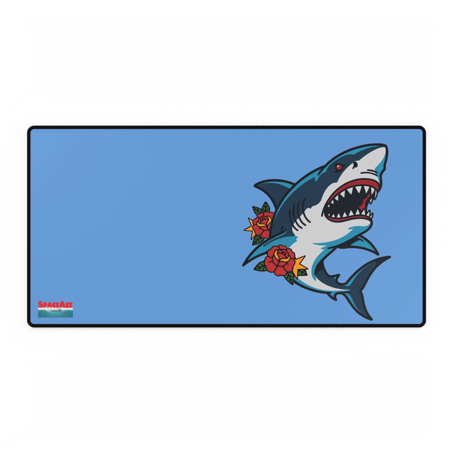 Shark & Roses Desk Mat Gaming Mouse Pad