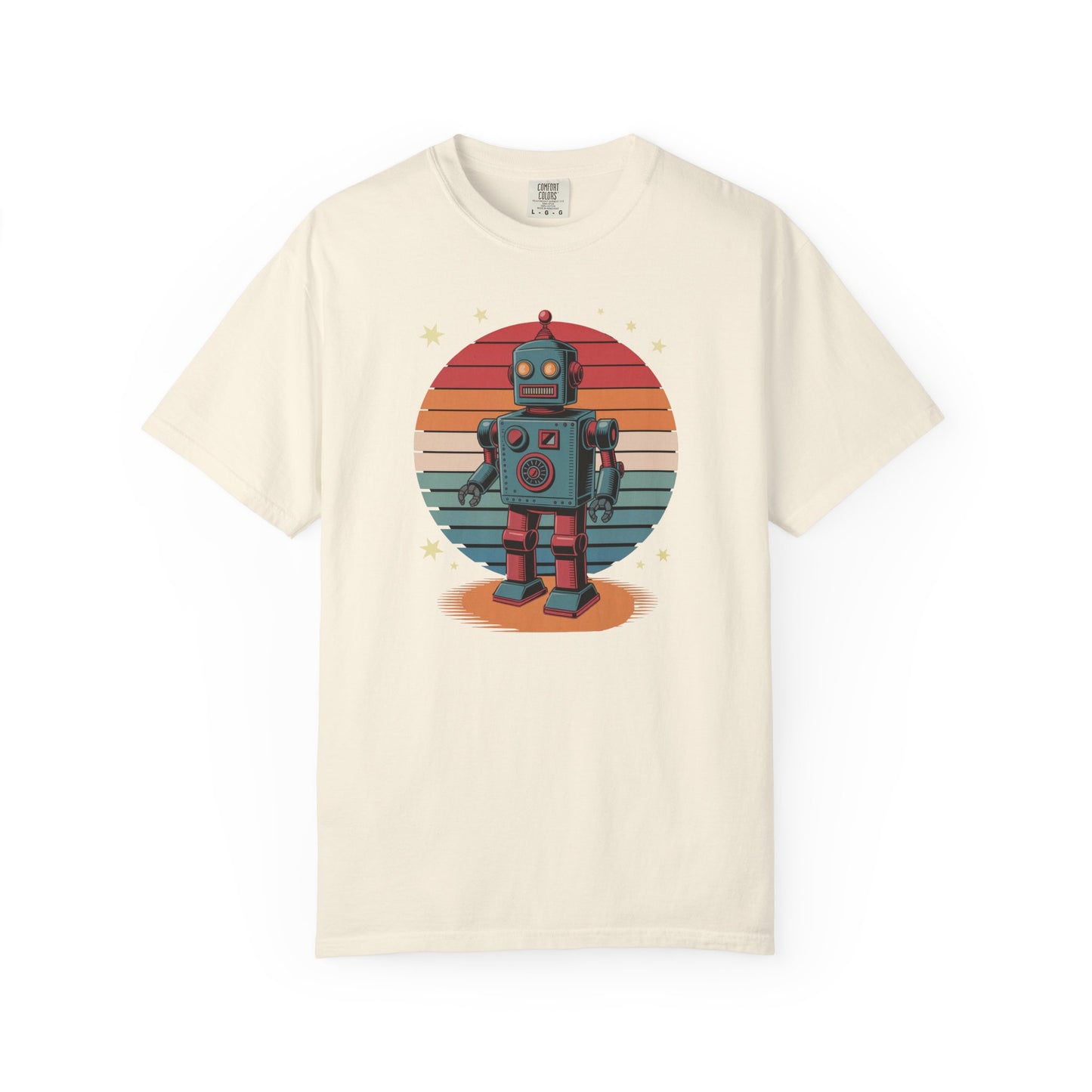 Retro Robot T-Shirt  Vintage Sunset Robot Graphic Tee