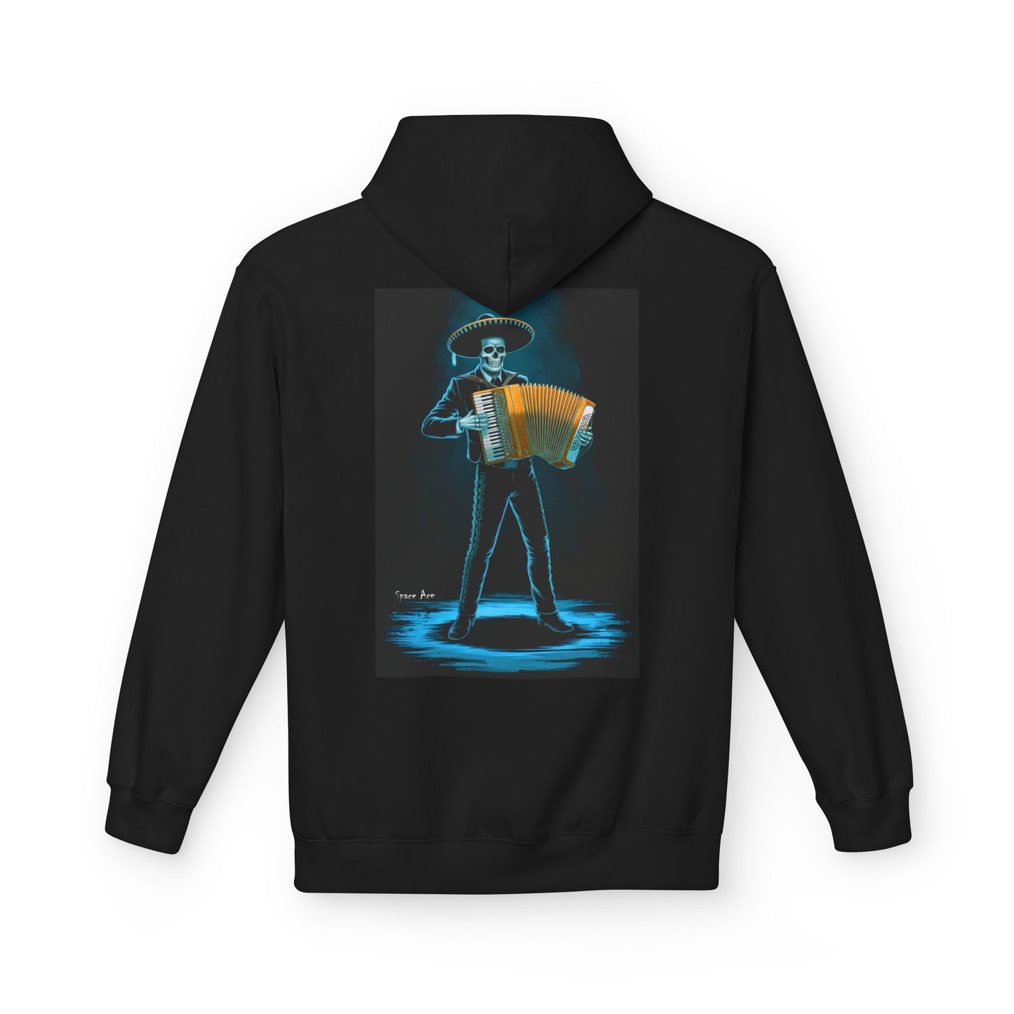 Mariachi Accordion Hoodie — Day of the Dead Skull Graphic Hoodie