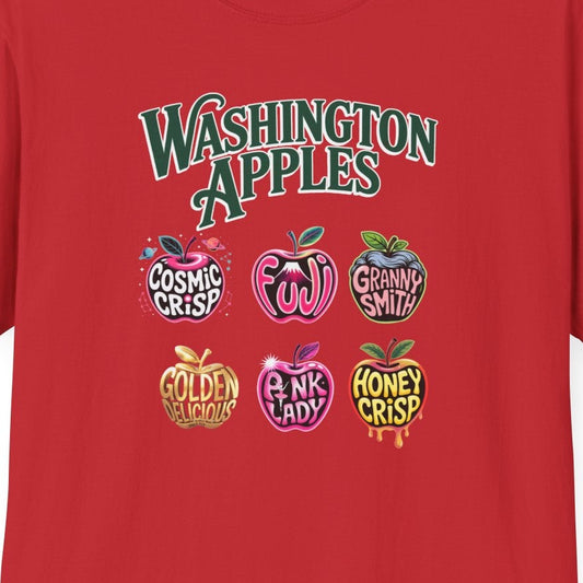 Washington Apples T-Shirt Vintage Fruit SoftStyle Tee